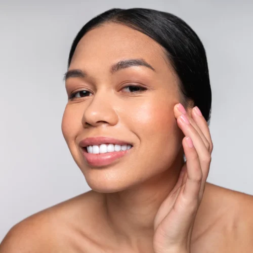 Woman doing beauty care treatments